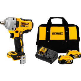 20V Max XR 1/2" Impact Wrench with Detent Pin Anvil, 2-Pack Battery & Charger