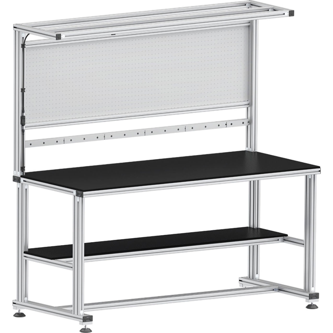 Shelf Workstation, 72W x 30D, Silver, HDPE Beveled Edge Top