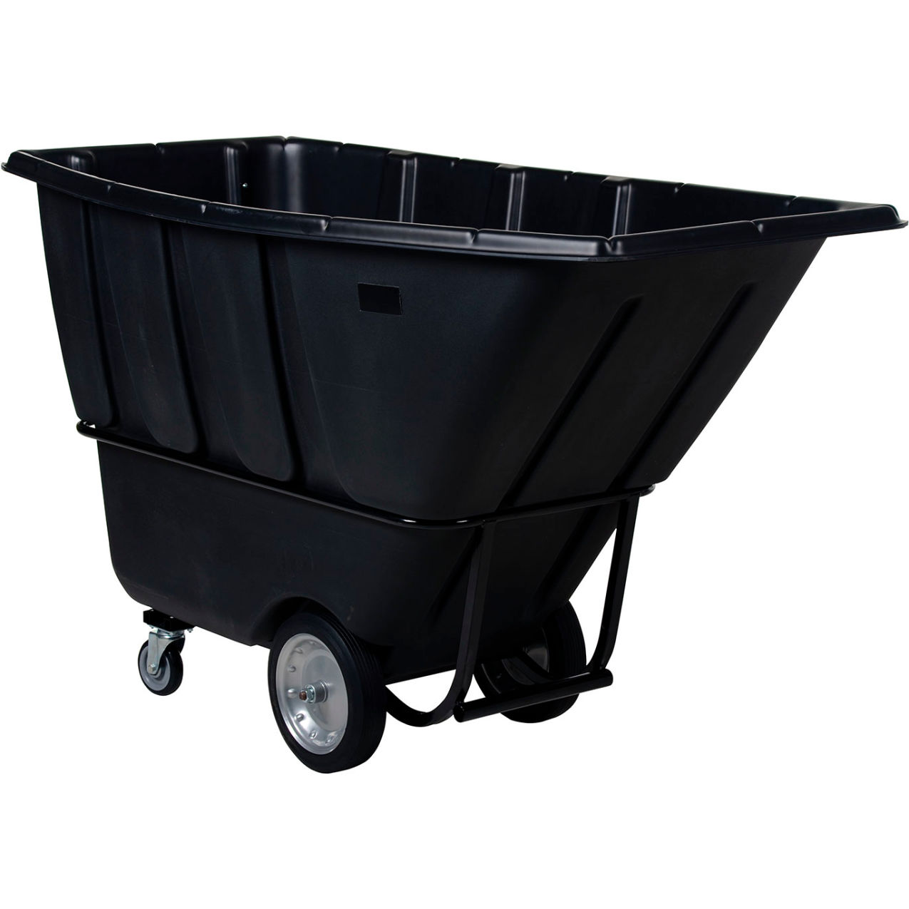 Extra Heavy Duty Plastic Tilt Truck, 1 Cu. Yd. Capacity, 2100 lb. Capacity, Black