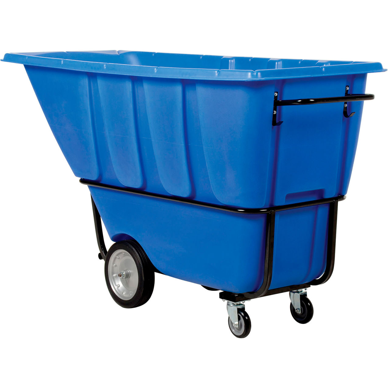 Extra Heavy Duty Plastic Tilt Truck, 1 Cu. Yd. Capacity, 2100 lb. Capacity, Blue