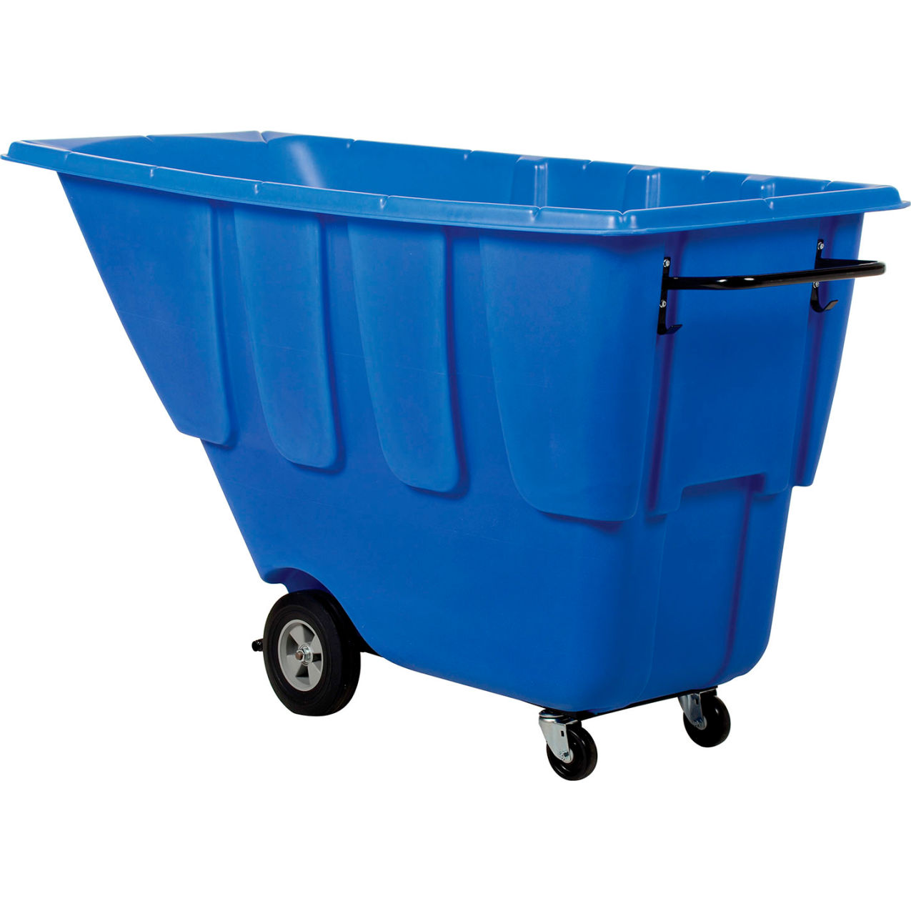 Heavy Duty Plastic Tilt Truck, 1 Cu. Yd. Capacity, 1250 lb. Capacity, Blue