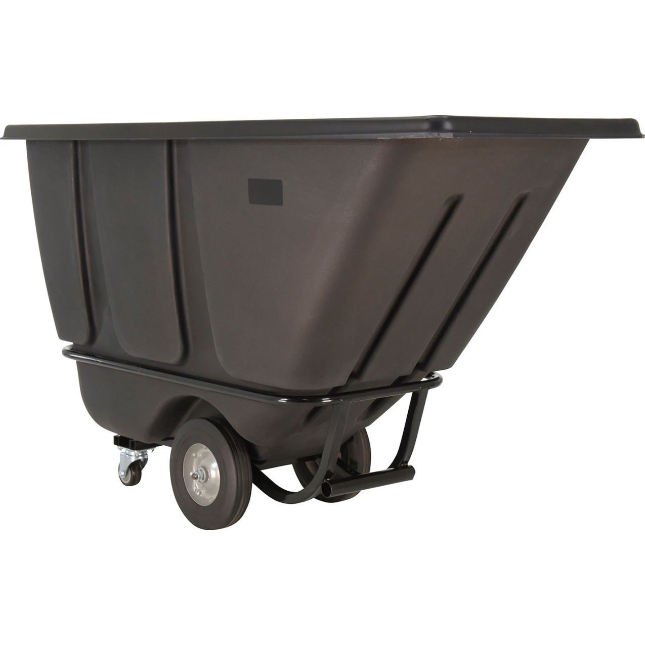 Standard Duty Plastic Tilt Truck, 1/2 Cu. Yd. Capacity, 850 lb. Capacity, Black