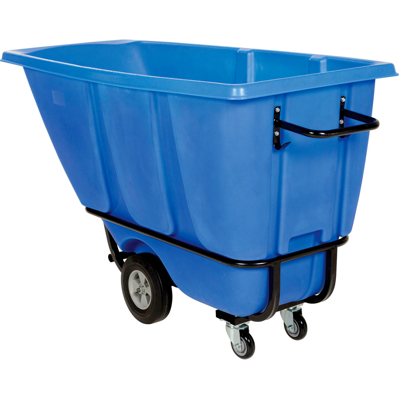Heavy Duty Plastic Tilt Truck, 1/2 Cu. Yd. Capacity, 1400 lb. Capacity, Blue