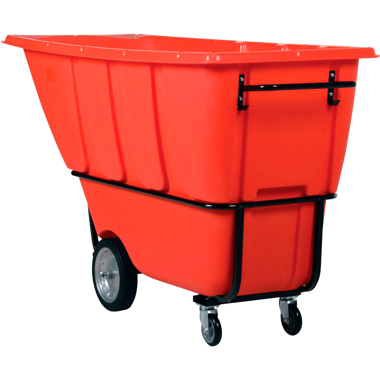 Extra Heavy Duty Plastic Tilt Truck, 1 Cu. Yd. Capacity, 2100 lb. Capacity, Red