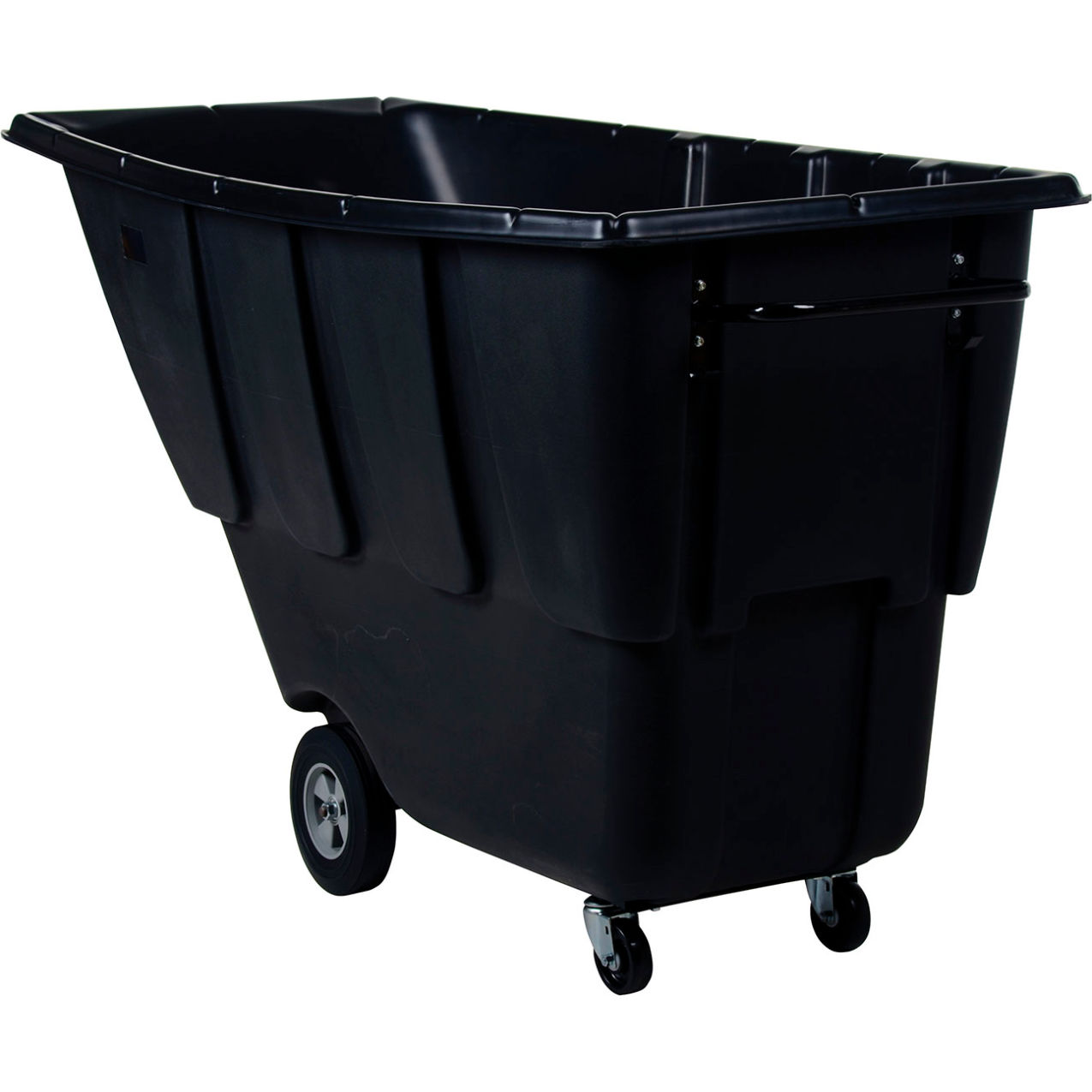Standard Duty Plastic Tilt Truck, 1 Cu. Yd. Capacity, 850 lb. Capacity, Black