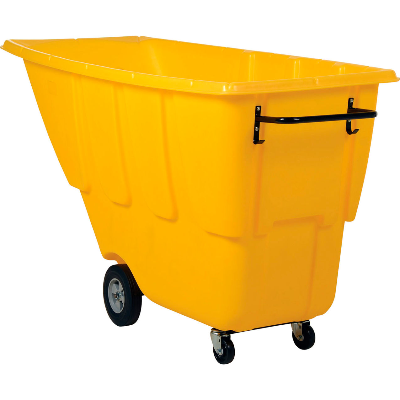 Standard Duty Plastic Tilt Truck, 1 Cu. Yd. Capacity, 850 lb. Capacity, Yellow