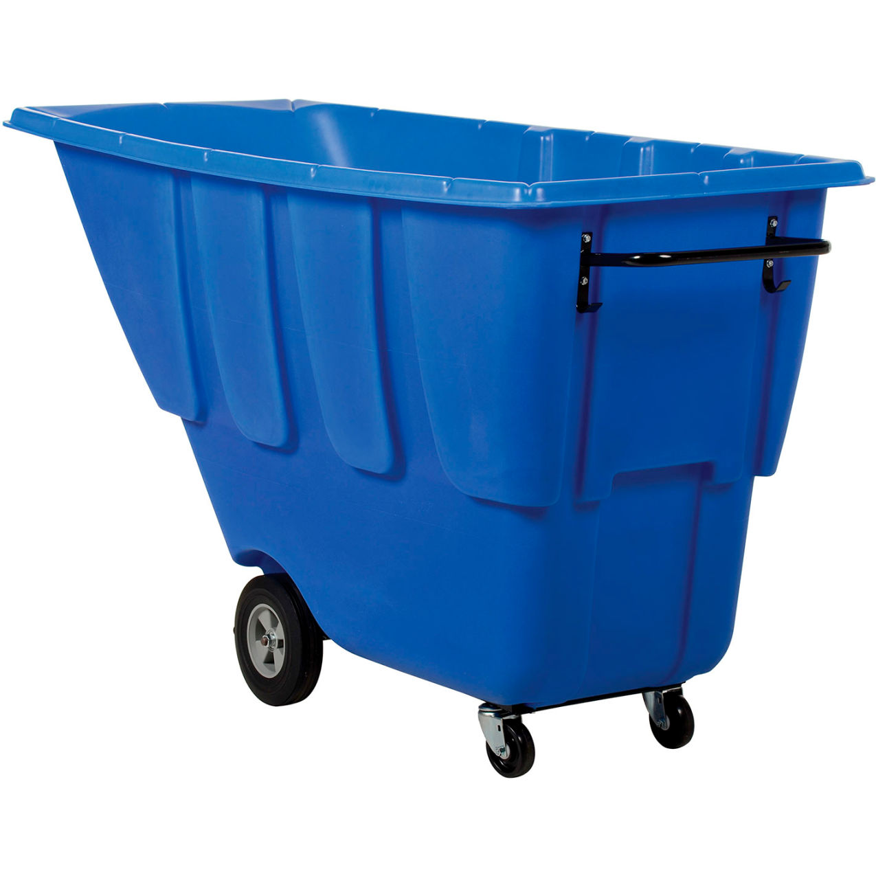 Standard Duty Plastic Tilt Truck, 1 Cu. Yd. Capacity, 850 lb. Capacity, Blue
