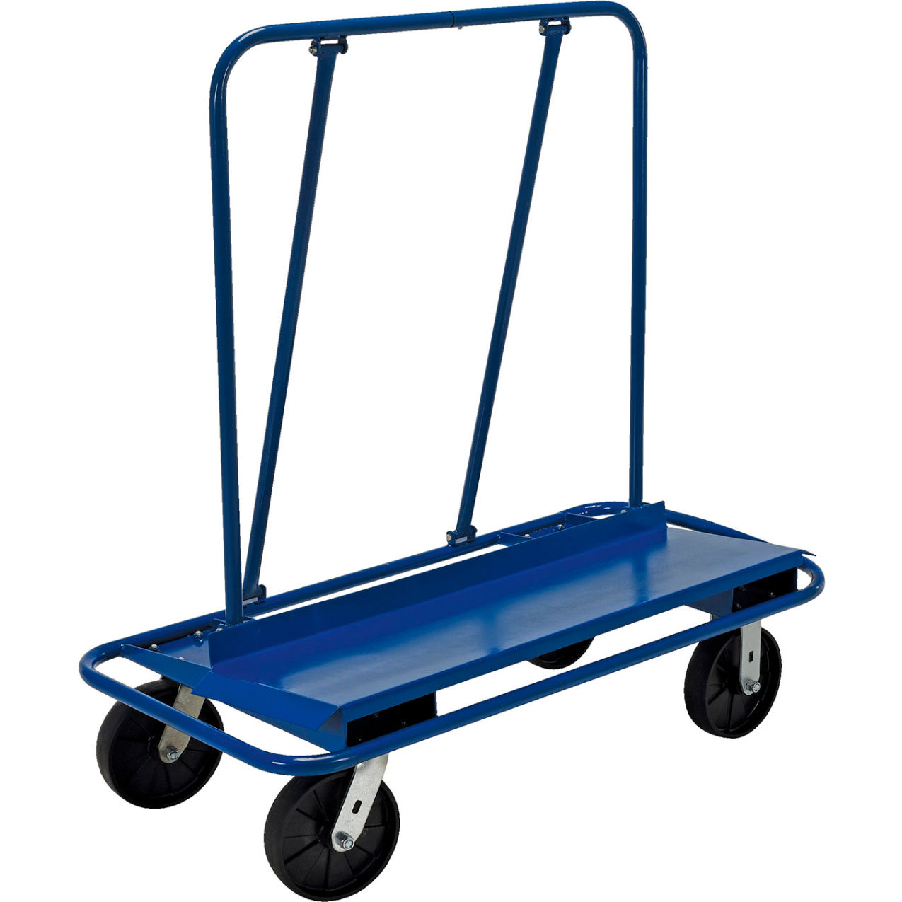 Steel Drywall/Panel Cart with Nylon Wheels, 48"L x 23"W x 48"H, 3000 lb Capacity, Blue