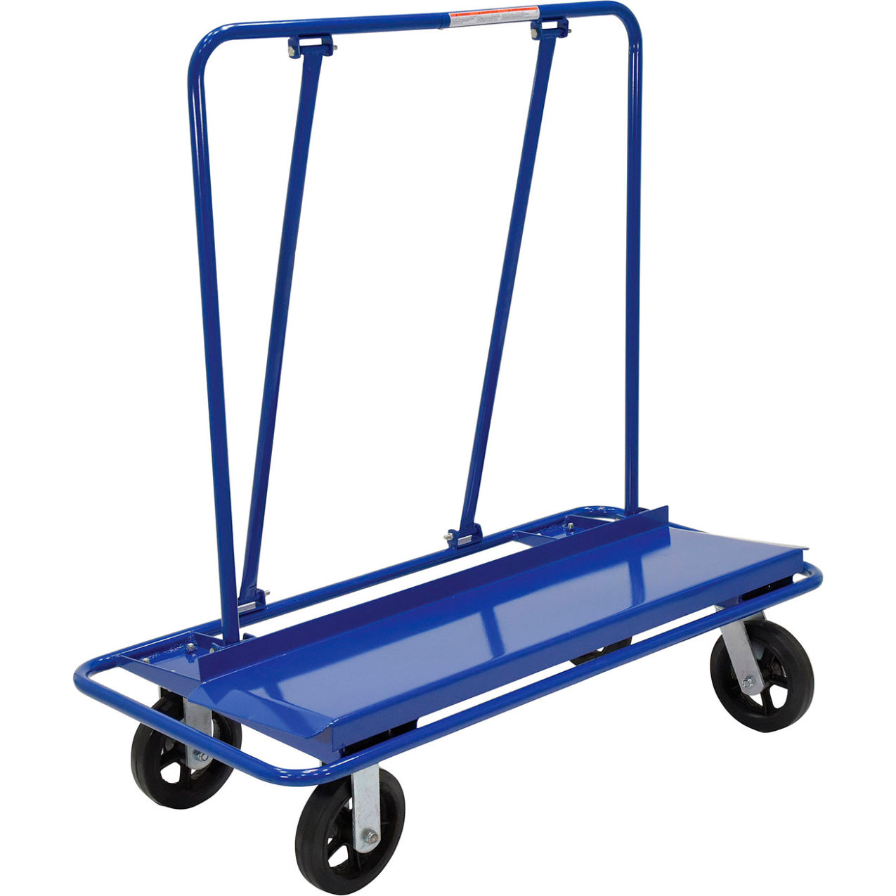 Steel Drywall/Panel Cart with Rubber Wheels, 48"L x 23"W x 48"H, 3000 lb. Cap., Blue