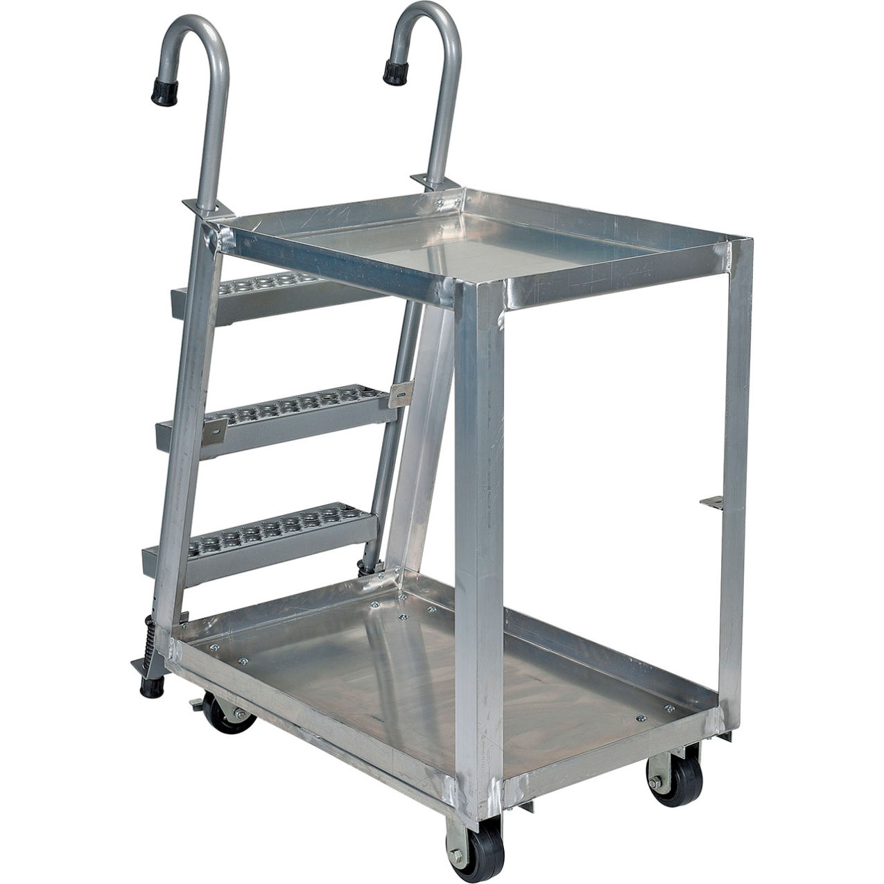 Aluminum Stock Picker with Steel Ladder, 660 lb Capacity, 40"L x 21-7/8"W x 50-3/16"H