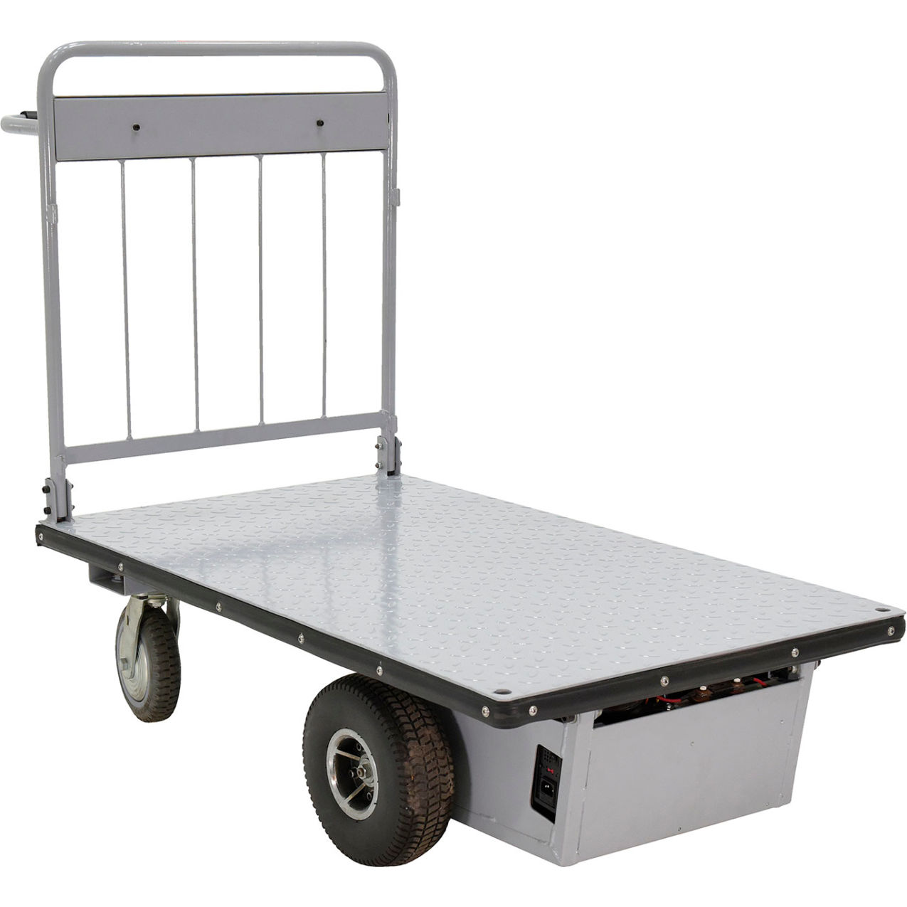 Steel Electric Material Handling Cart, No Sides, 57-3/16"L x 28-3/4"W, 1000 lb Cap