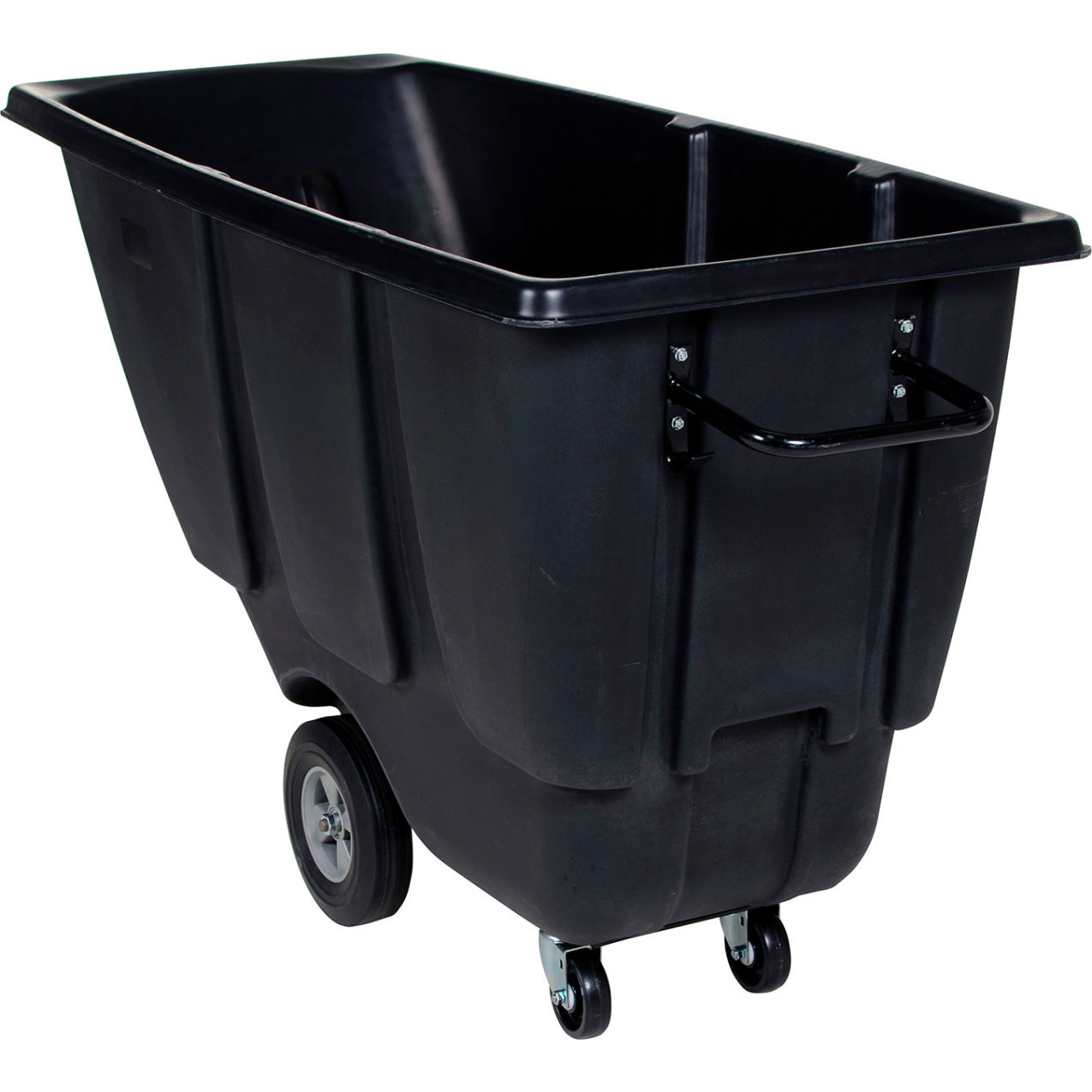 Light Duty Plastic Tilt Truck, 1/2 Cu. Yd. Capacity, 450 lb. Capacity, Black