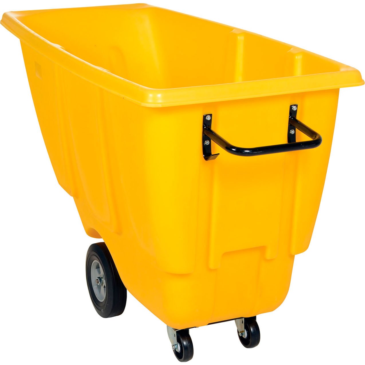 Light Duty Plastic Tilt Truck, 1/2 Cu. Yd. Capacity, 450 lb. Capacity, Yellow