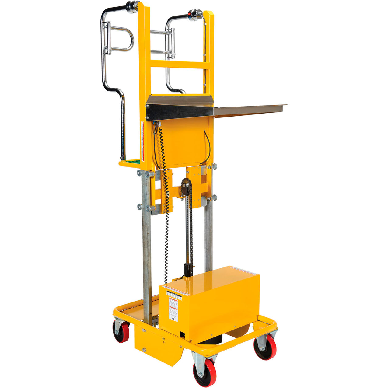 Steel Electric Lift Manual Drive Order Picker, 440 lb Capacity