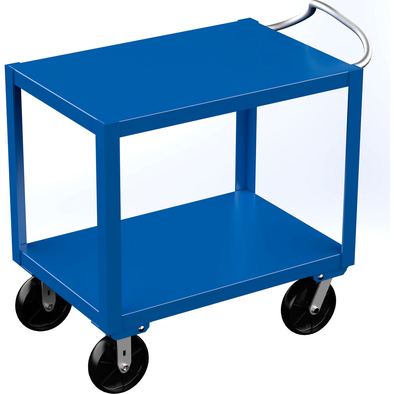 Steel Platform Heavy Duty Ergo Handle Cart, 4000 lb. Cap., 42-7/8"L x 24-1/2"W x 41"H