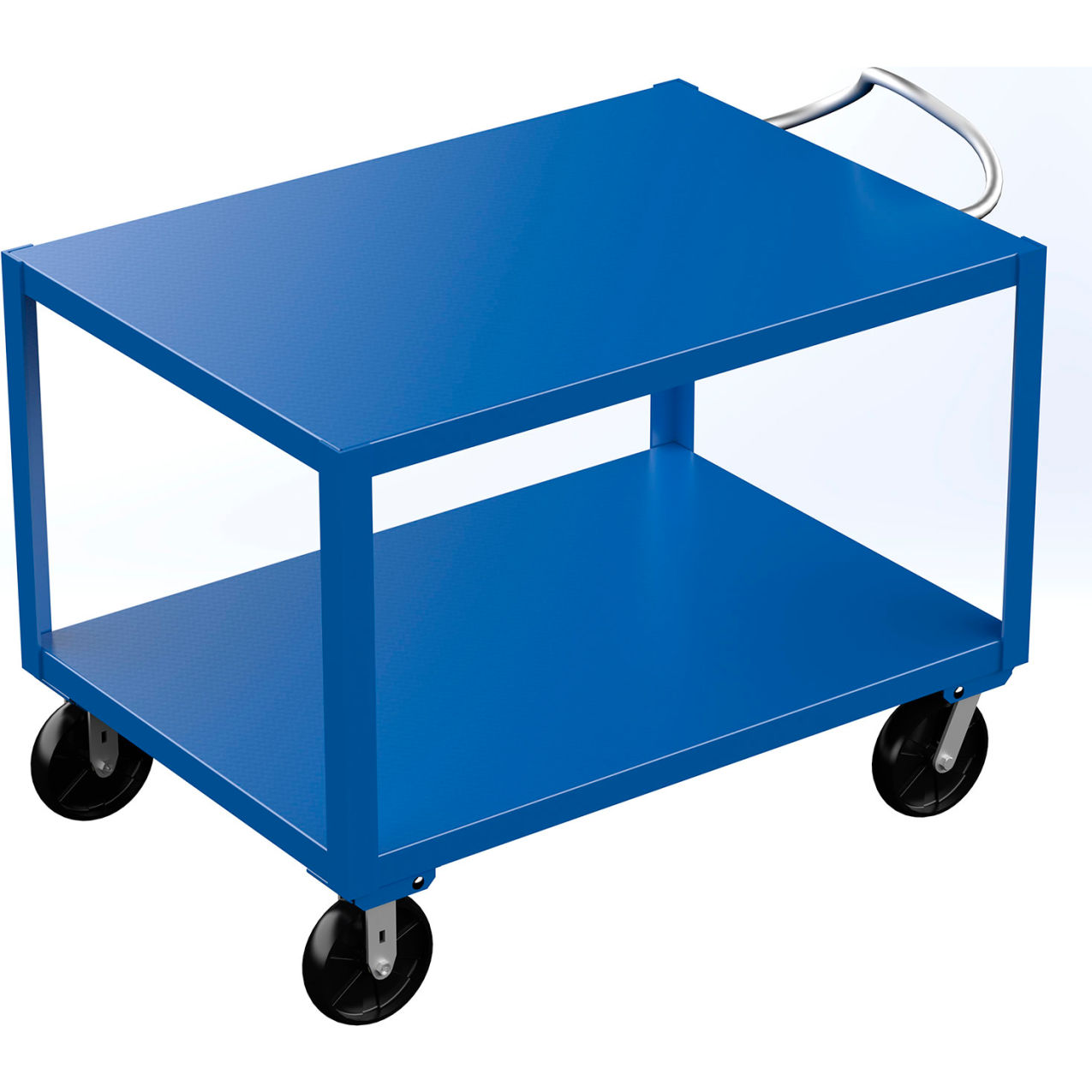 Steel Platform Heavy Duty Ergo Handle Cart, 4000 lb. Cap., 53-7/8"L x 34-1/2"W x 41"H