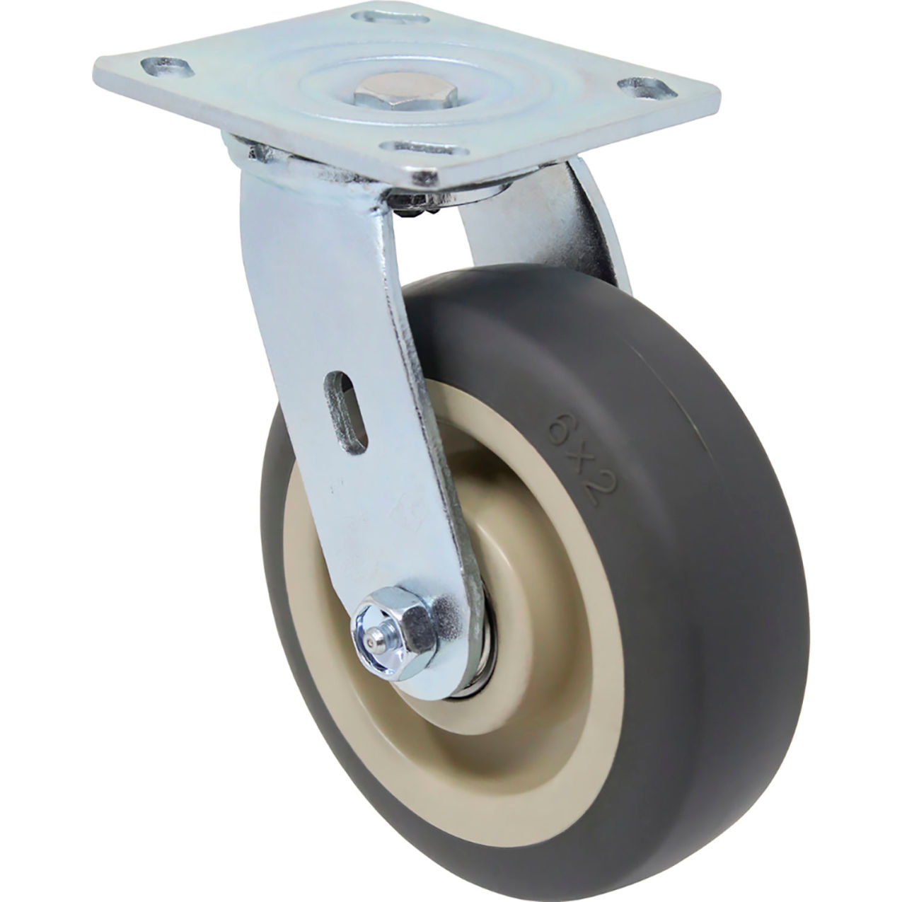 Heavy Duty 8" Swivel Caster For Motorized Housekeeping Cart, Gray