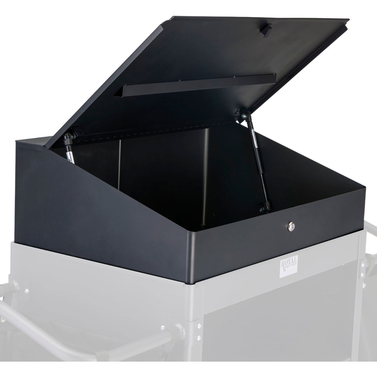 Angled Hood For Housekeeping Carts, Black