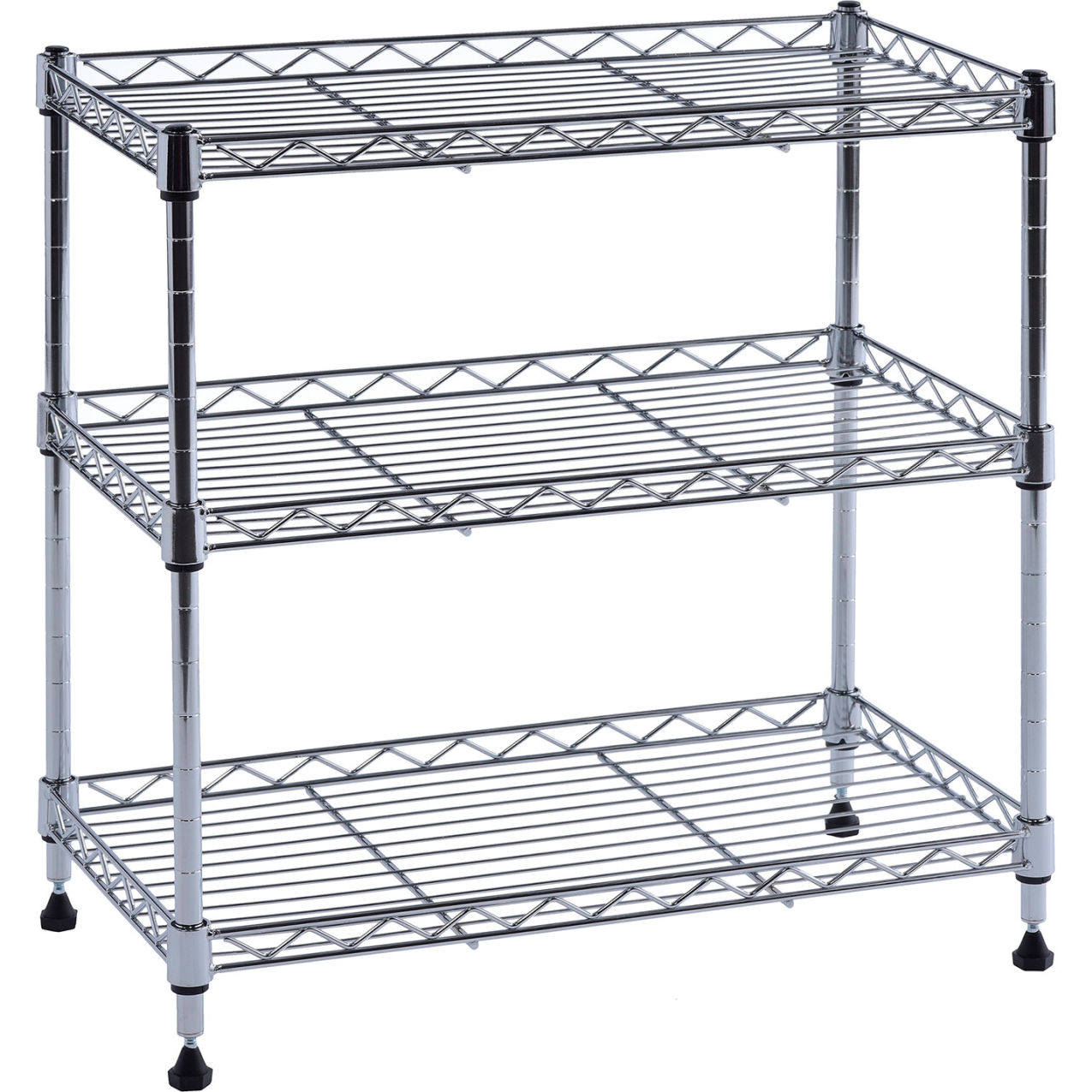3 Tier Deco Wire Shelving Unit, 18"W x 10"D x 18"H