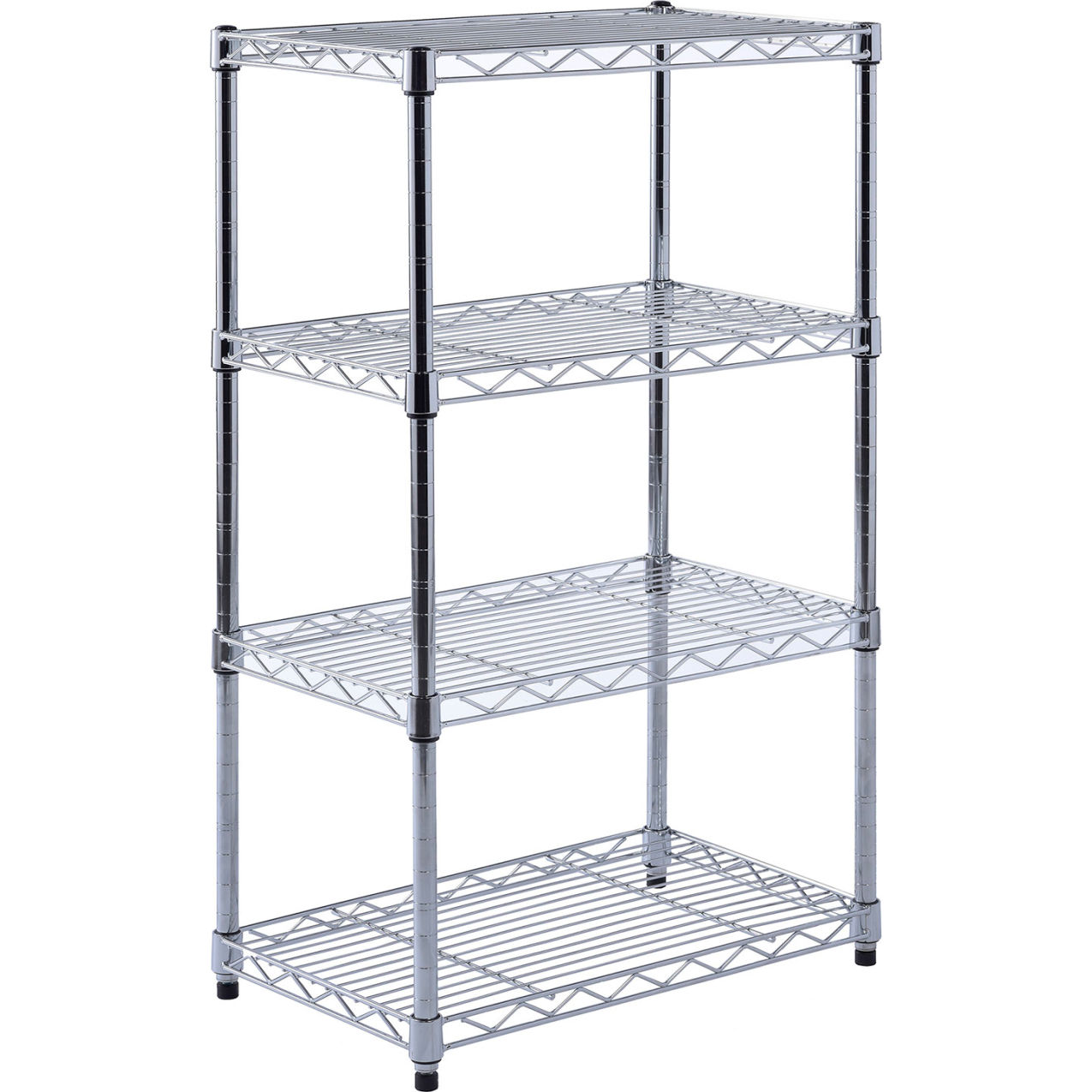 4 Tier Deco Wire Shelving Unit, 20"W x 12"D x 32"H