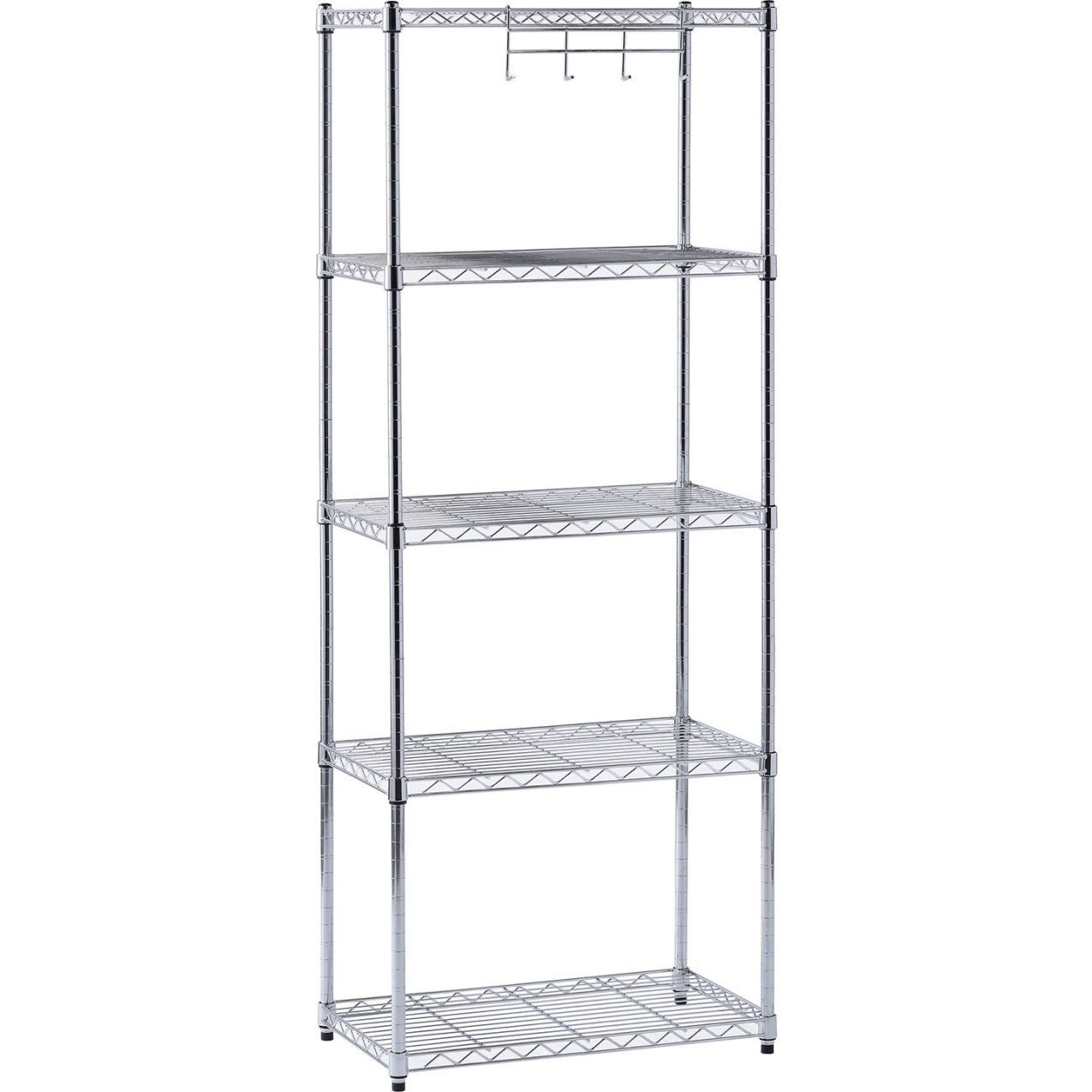 5 Tier Deco Wire Shelving Unit, 24"W x 14"D x 59"H