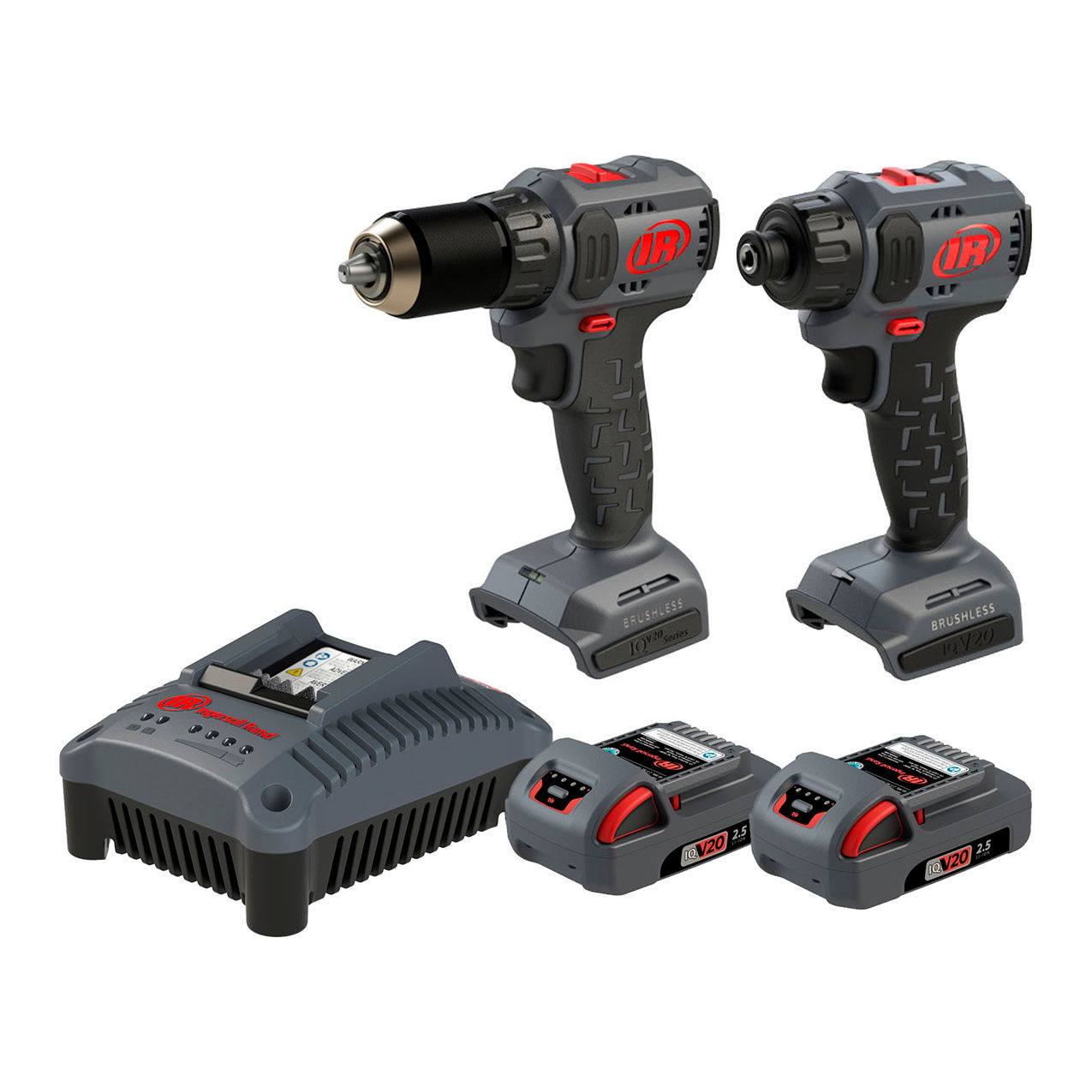 20V Cordless Combo Tool Kit, 1/2" Compact Drill, 1/4" Screwdriver
