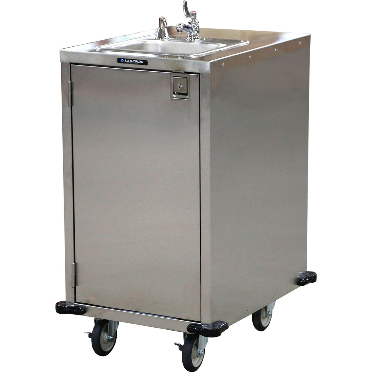 Hand Washing Station with Sink Bowl, Hot Faucet, 5 Gallon Capacity, Stainless Steel