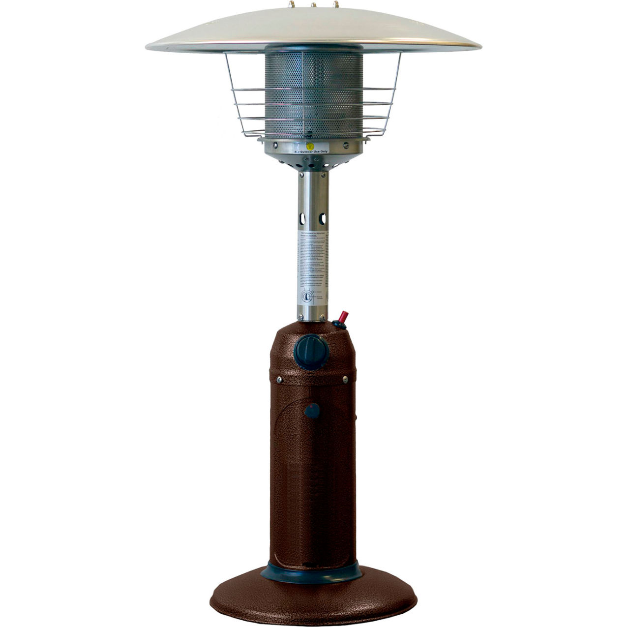 Table Top Patio Heater, 11000 BTU, Propane, Hammered Bronze