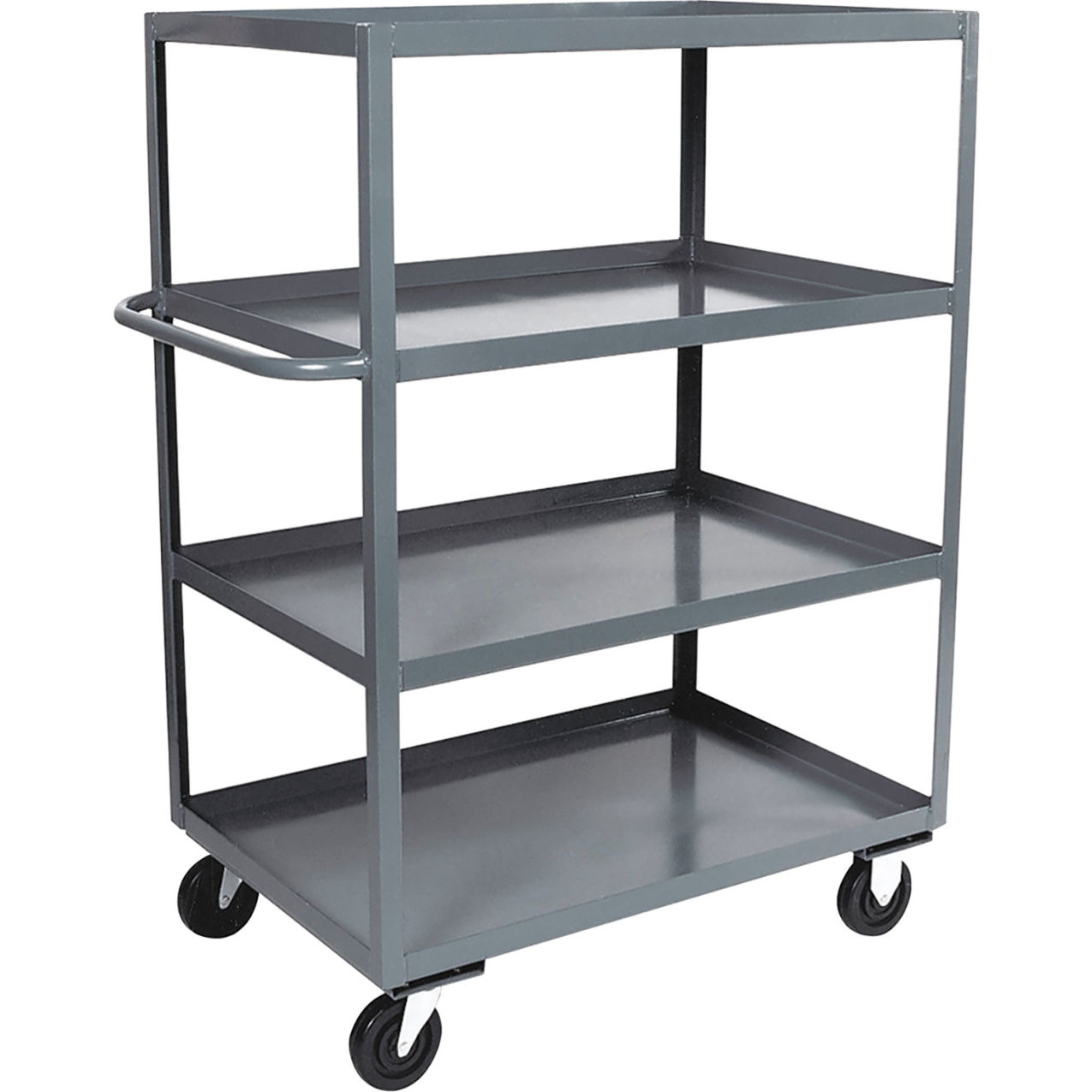 Stock Truck with 4 Shelves Lips Up, 3000 lb. Capacity, 72"L x 36"W x 60"H