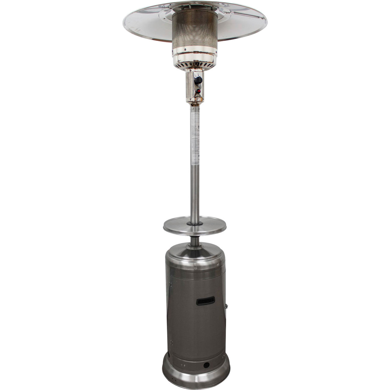 Outdoor Patio Heater with Metal Table, 48000 BTU, Propane, Stainless Steel