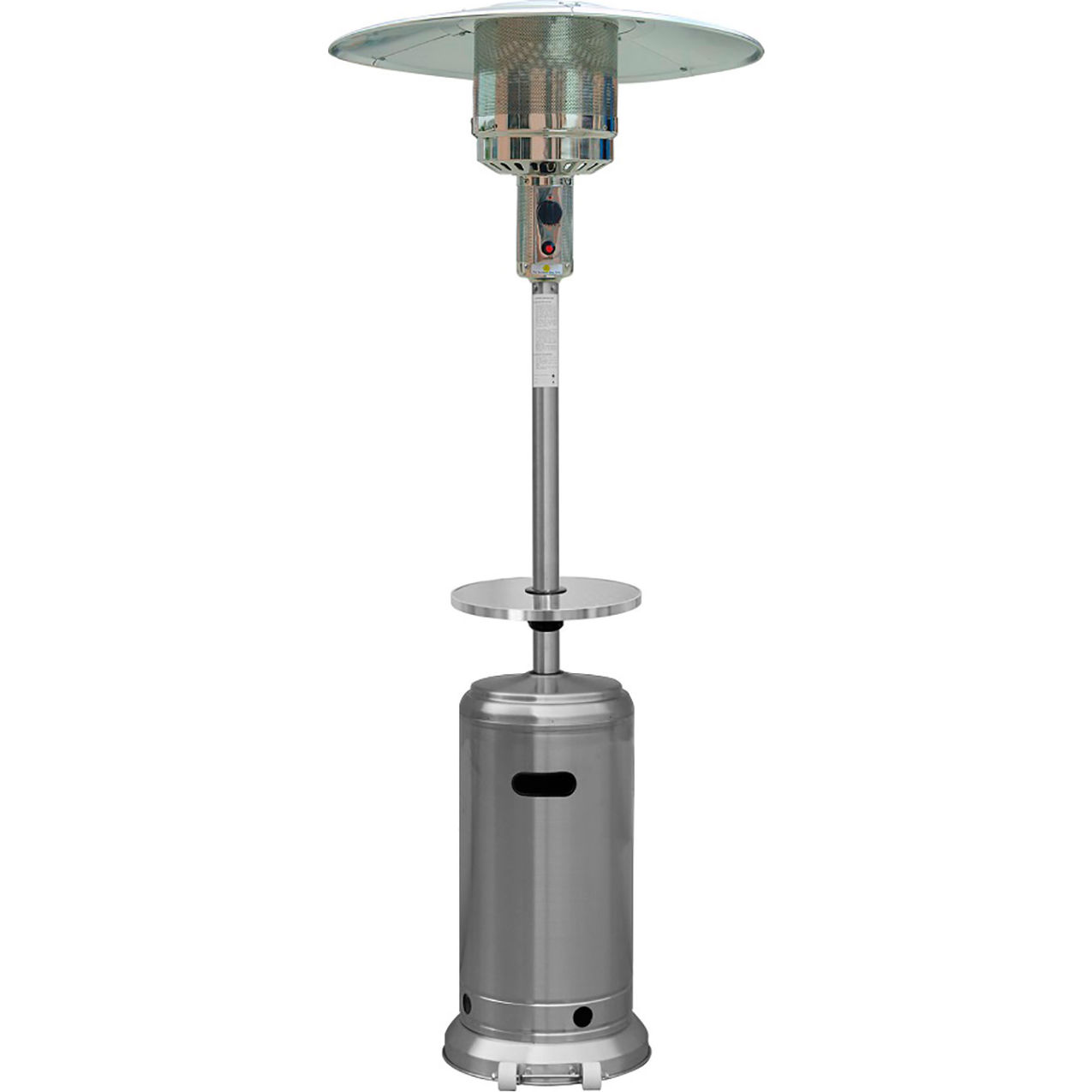 Outdoor Patio Heater with Table, 48000 BTU, Propane, Stainless Steel