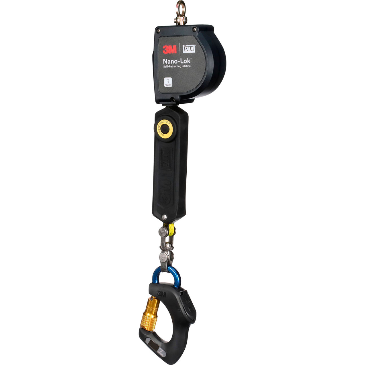 Nano-Lok 2000045 Connected Carabiner Self-Retracting Lifeline, 11'L