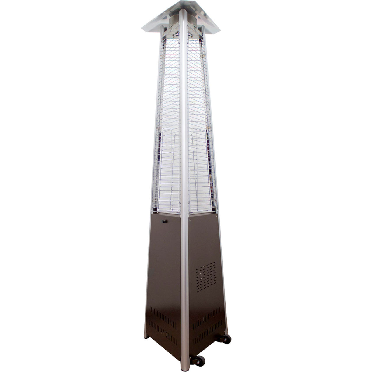 Commercial Glass Tube Patio Heater, 42000 BTU, Propane, Hammered Bronze