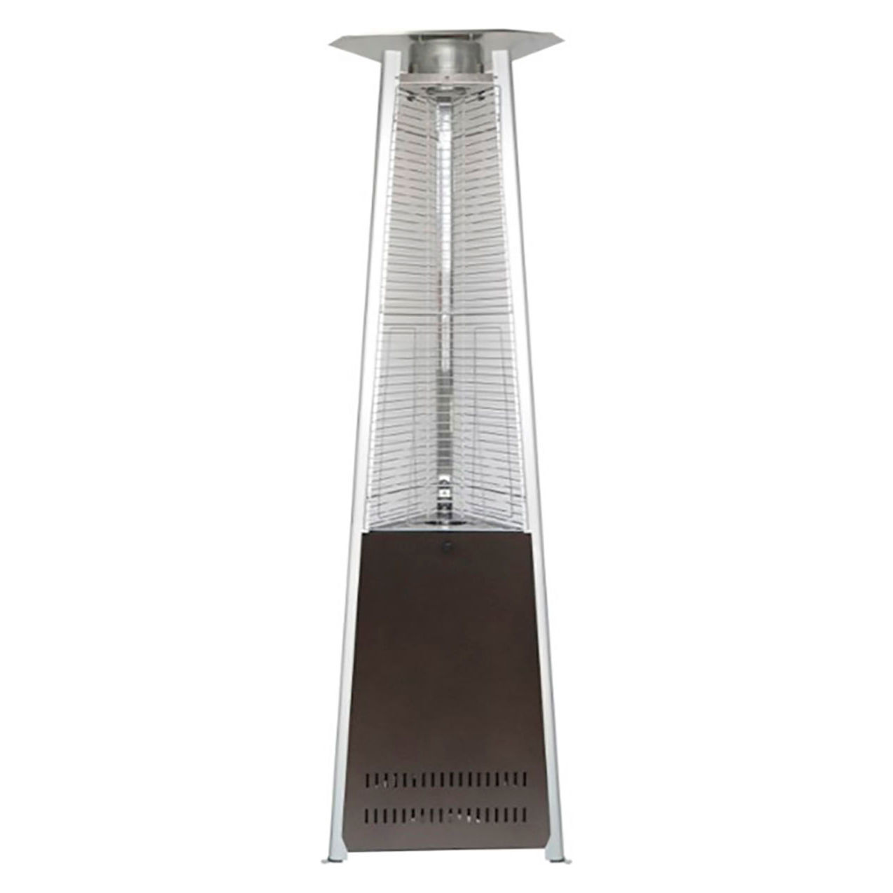 Compact Glass Tube Heater, 42000 BTU, Propane, Hammered Bronze