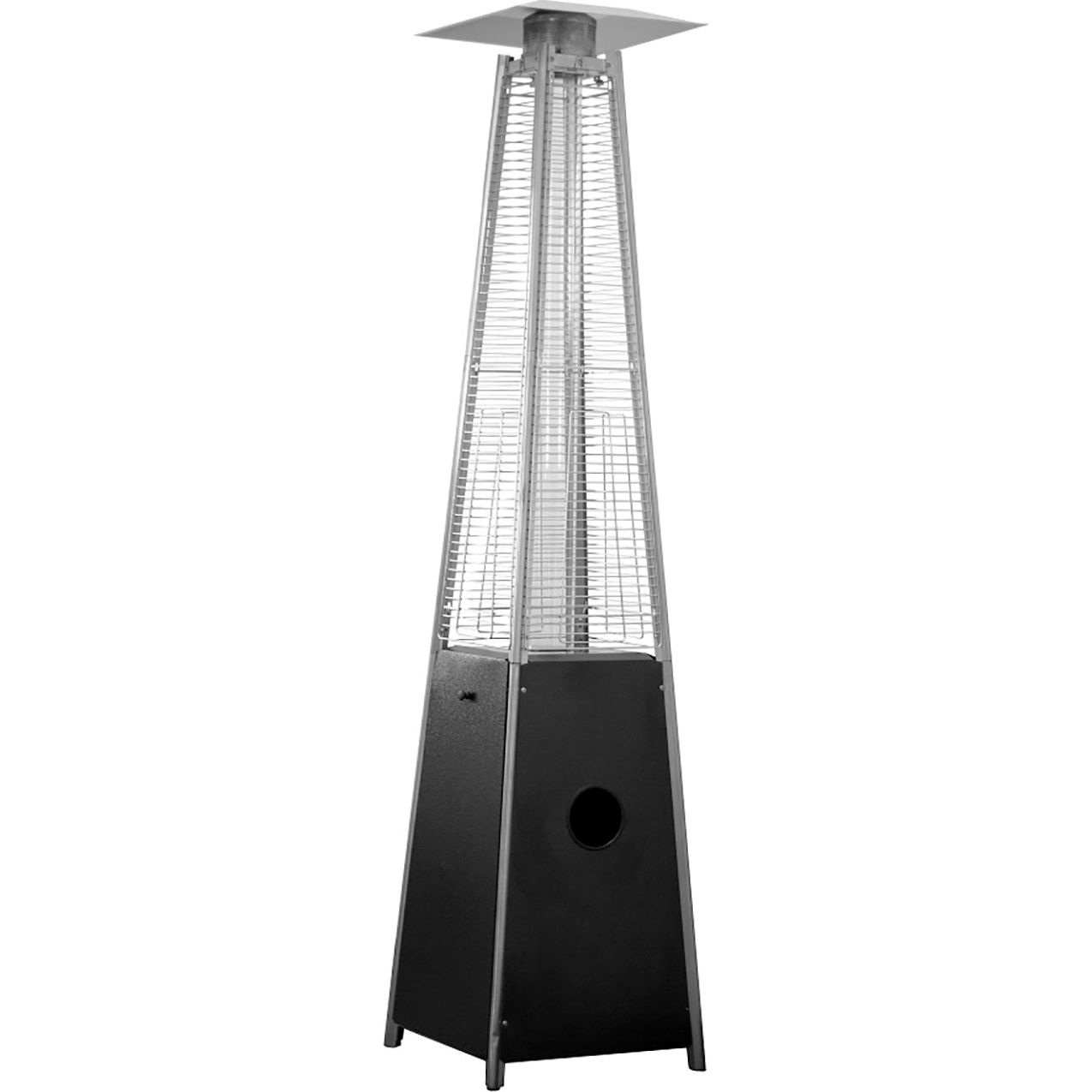 Glass Tube Patio Heater, 41000 BTU, Propane, Black