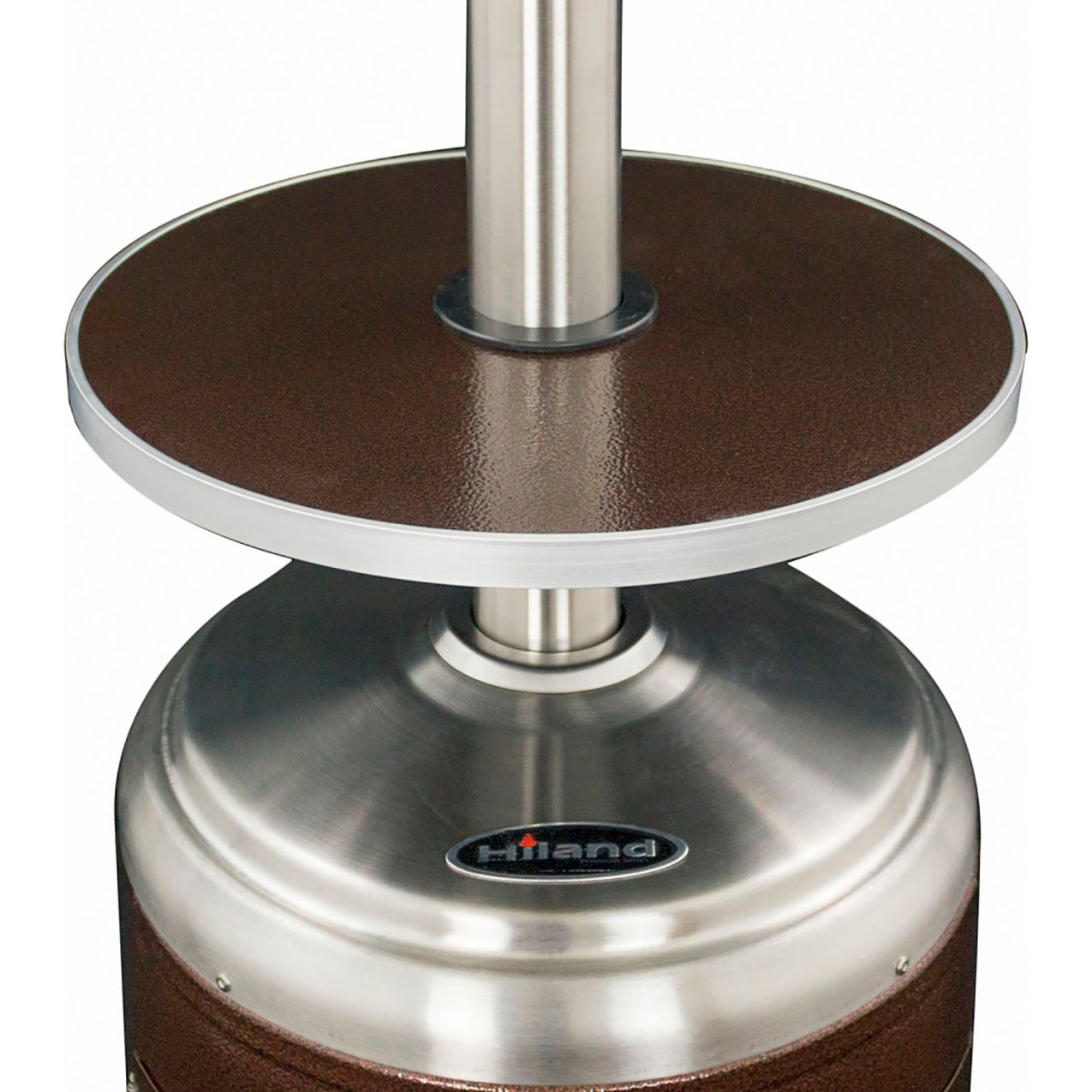 Outdoor Two Toned Patio Heater, 48000 BTU, Propane, Stainless Steel/Hammered Bronze