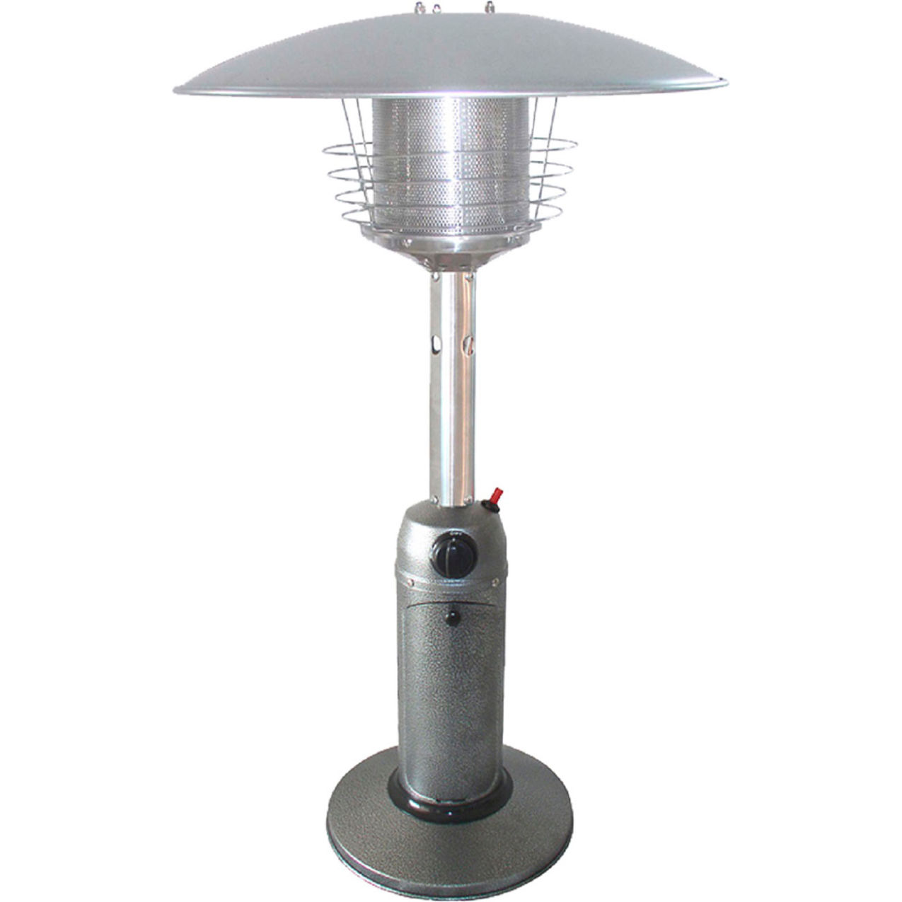 Table Top Patio Heater, 11000 BTU, Propane, Hammered Silver