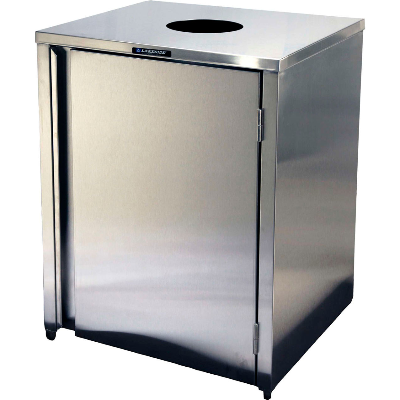 35 Gallon Top Access Waste & Recycling Station, 1 Compartment, Stainless Steel