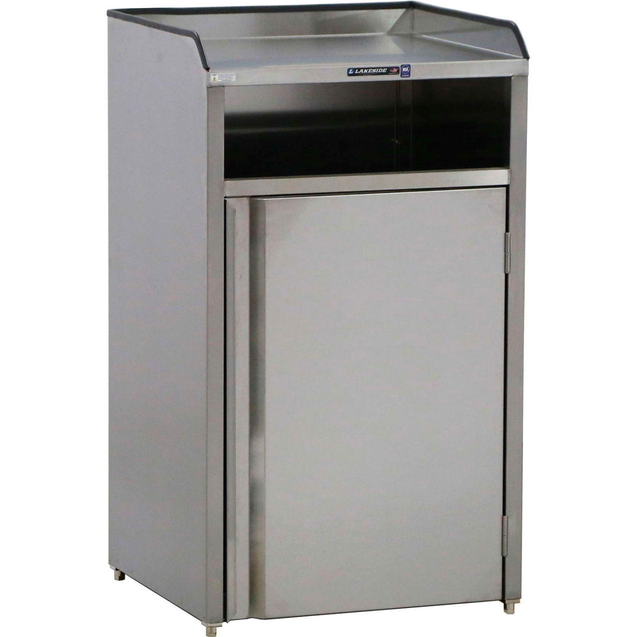 35 Gallon Front Access Waste & Recycling Station, 1 Compartment, Stainless Steel