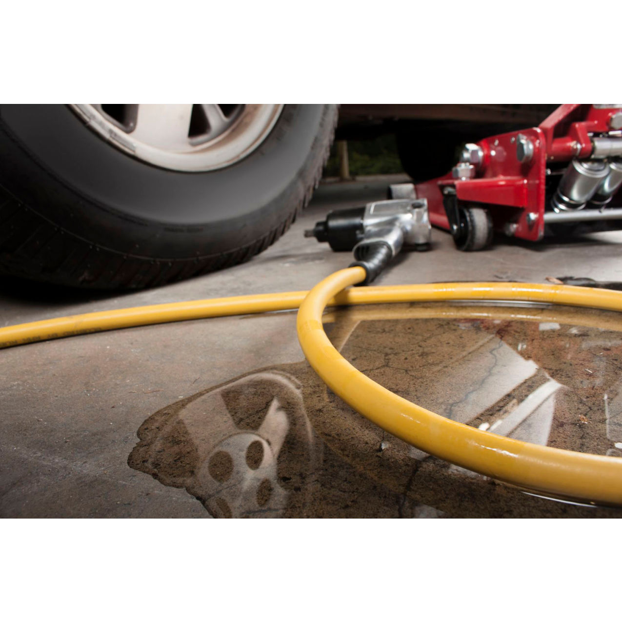 Rubber Air Hose, 3/8" ID x 35'L