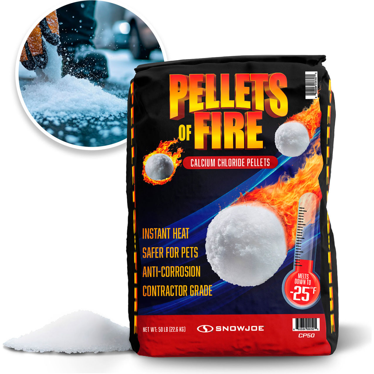 Calcium Chloride Ice & Snow Melt + Deicer, 50 lb. Bag