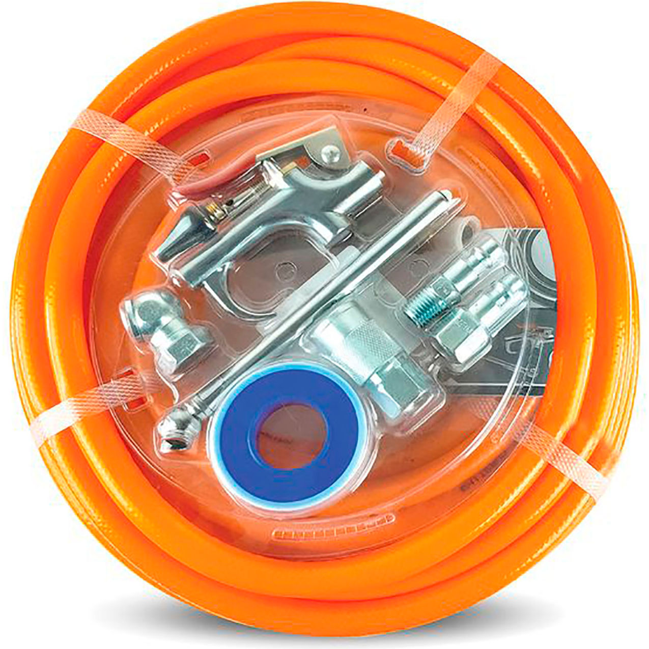 PVC Air Hose Kit, 3/8"ID x 50'L, Pkg Qty 10
