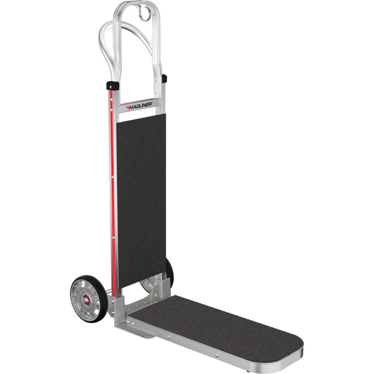Aluminum Aristocart Luggage Hand Truck, Mold-On Rubber Wheels, 500 lb. Capacity