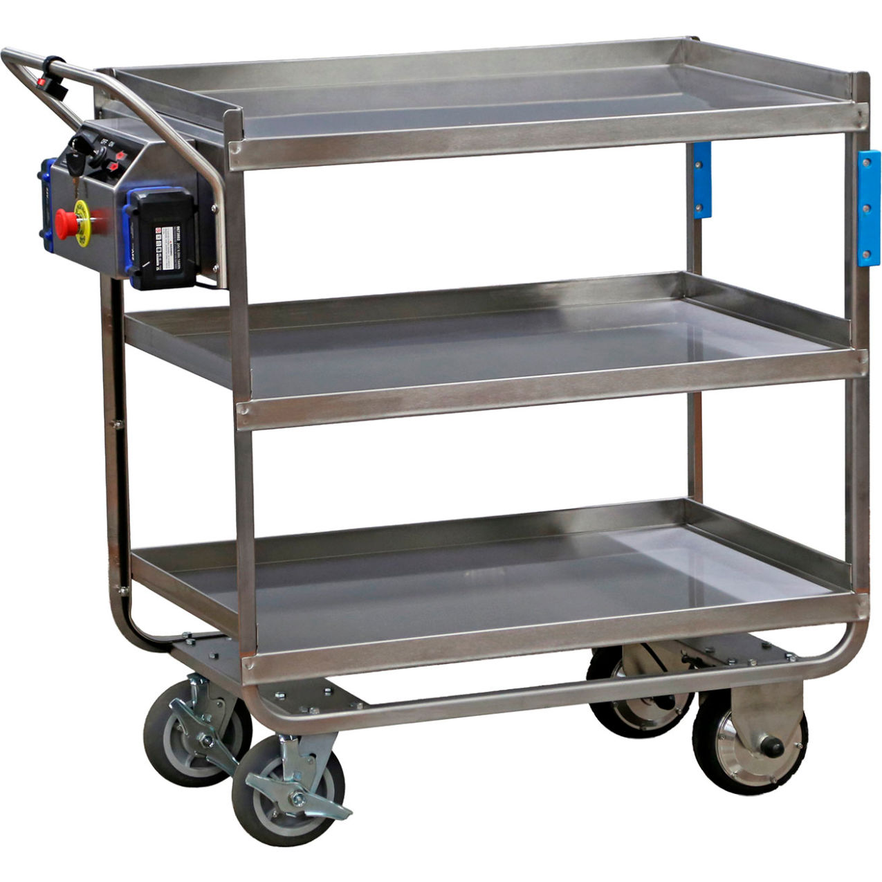 Electric Utility Cart w/ 3 Shelves, 700 lb. Capacity, 40-3/4"L x 21-1/2"W x 40-1/4"H