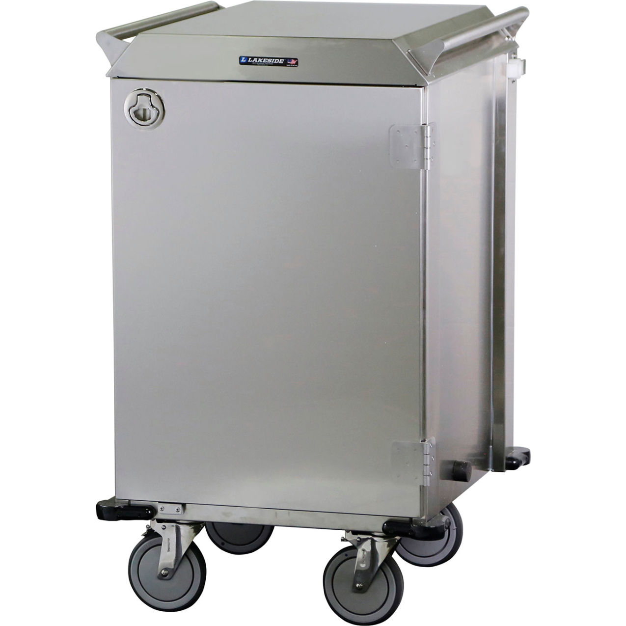 Deluxe Case Cart, Low Profile, 1-Door, 28"L x 25-1/2"D x 42"H, Stainless Steel