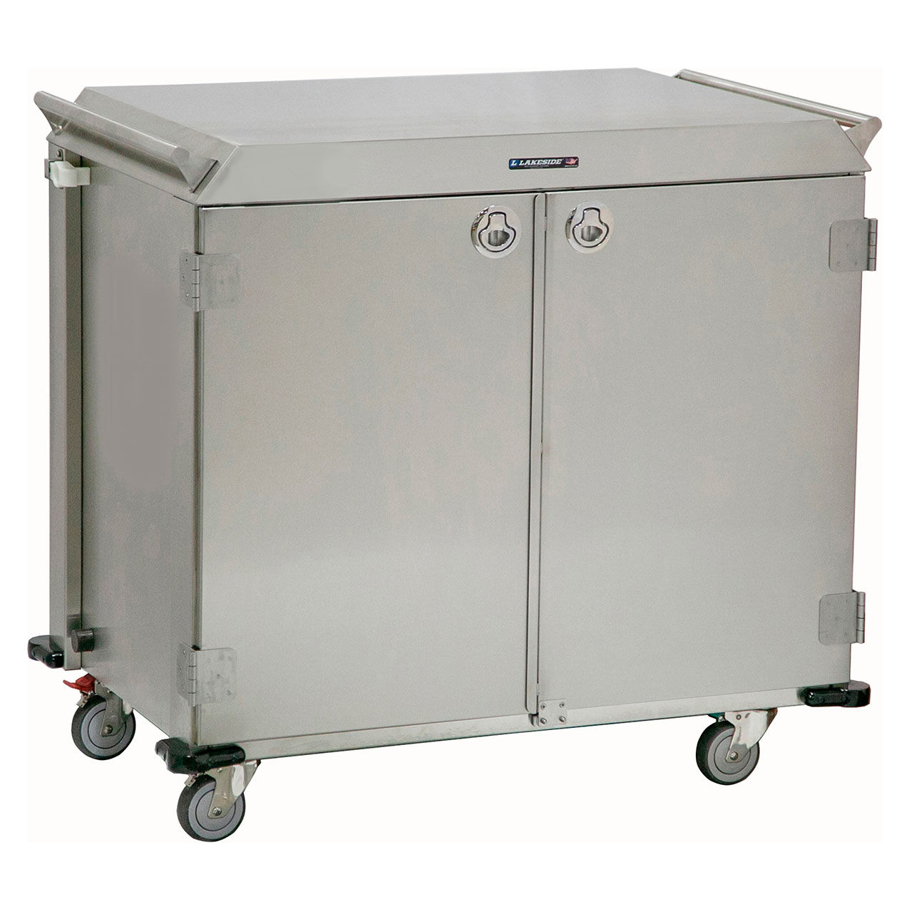 Deluxe Case Cart, Large Profile, 2-Doors, 43-1/2"L x 28"D x 58"H, Stainless Steel