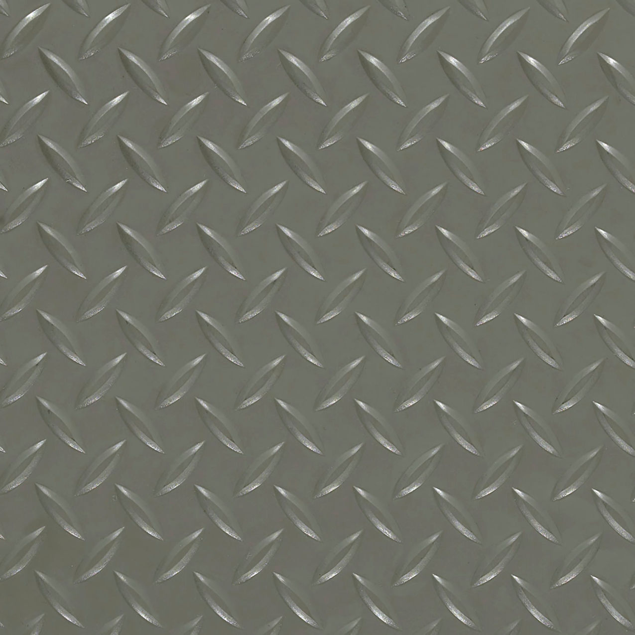 Military Diamond Switchboard Plate Mat, 3/16" Thick, 3' x 75', Gray