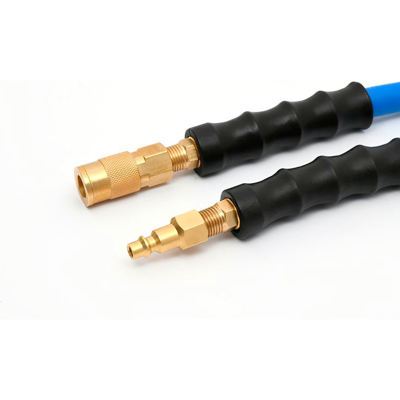 Rubber Air Hose with Quick Connect, 1/4" ID x 100'L