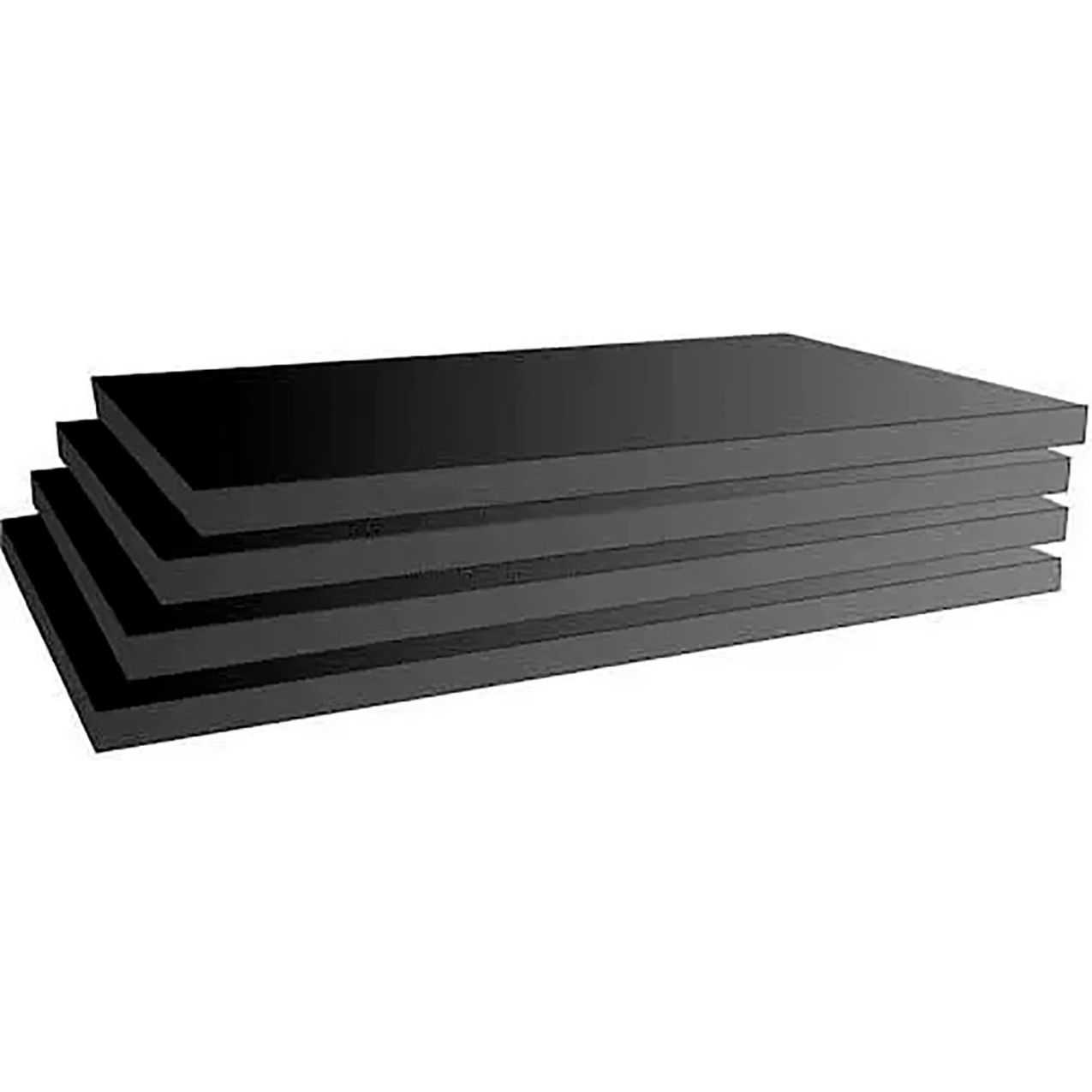 Slatwall Shelves, Finished on 2 Sides & 3 Edges, 22-1/4"W x 3/4"H, Black, Pack of 4