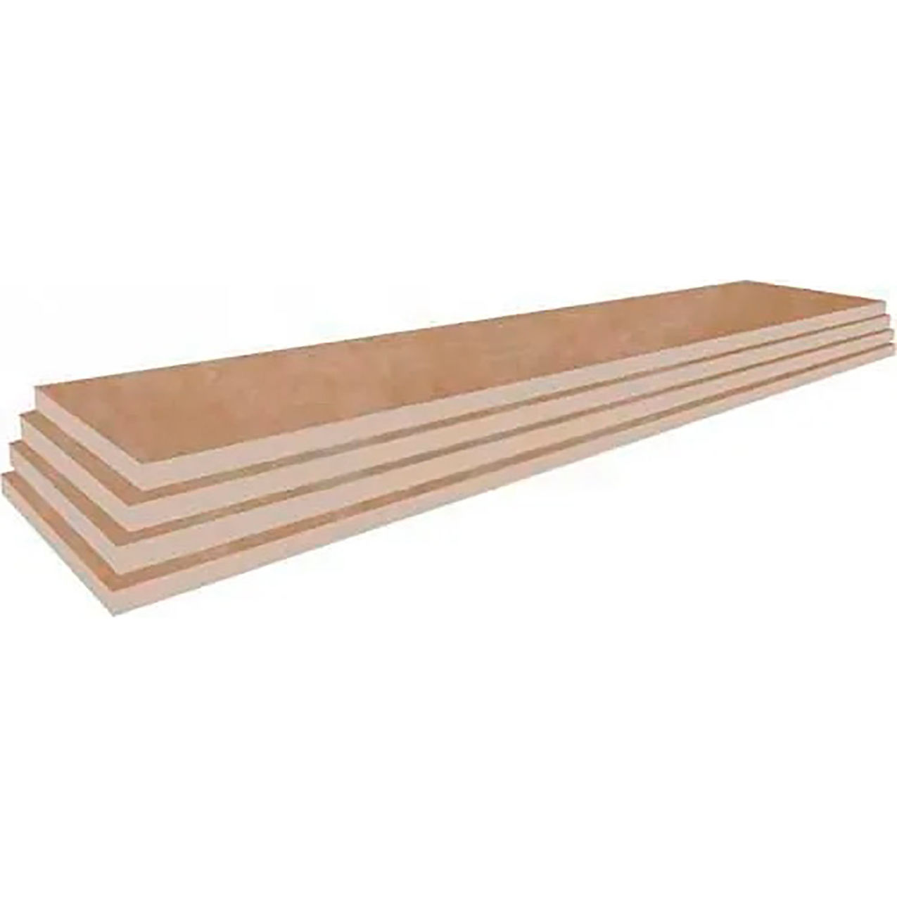 Slatwall Shelves, Finished on 2 Sides & 3 Edges, 47-3/4"W x 3/4"H, Birch, Pack of 4